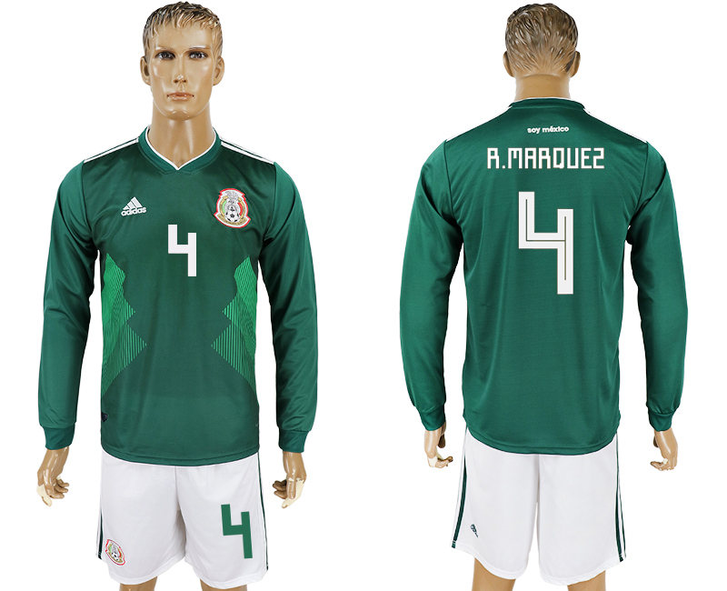 Maillot de foot MEXICO LONG SLEEVE SUIT #4 R.MAROUEZ  2018 FIFA